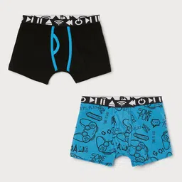 Fame Forever by Lifestyle Boys Pack Of 2 Printed Cotton Trunks 1000014962685-MULTI-Multi-58