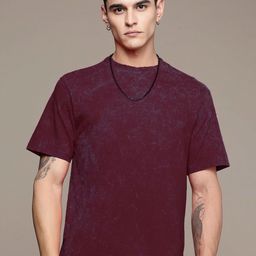 R.Code by The Roadster Life Co. Tie And Dye Dyed Round Neck Relaxed Fit T-shirt-picture-46