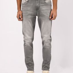 Tailoraedge Men Classic Tapered Fit Mid-Rise Light Fade Stretchable Jeans-image-74