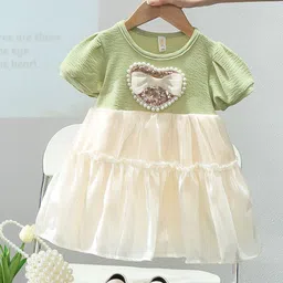 YK Puff Sleeve A-Line Dress-2