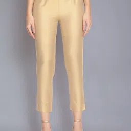 W Women Slim Fit Mid-Rise Cotton Trousers-image-61