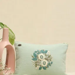 DESIGN GAATHA Embroidered Pure Linen Pouch-image-67