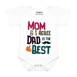 Arvesa Mom & I Agree Dad Is The Best Printed Bodusuit-image-86