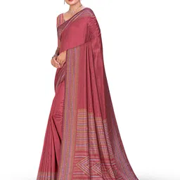 VIMLA Striped Printed Kaanchi Silk Saree image 2
