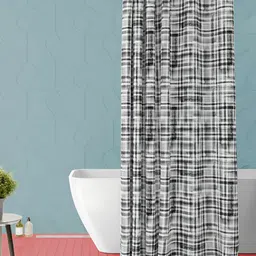 ArtzFolio White & Black Geometric Printed Waterproof Shower Curtain-image-92