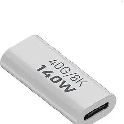 Tobo White 140W C Female to Female Adapter Coupler C Jack to Charging Connector TD-1330CC Phone Converter-37