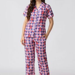 House of Comfort Women Printed Night suit-image-50