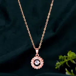 PASU FASHION Gold-Plated Circular Stainless Steel Pendants with Chains-18