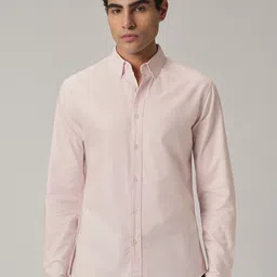 Banana Club Men Classic Slim Fit Solid Cotton Casual Shirt-image-9