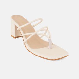 DressBerry PU Party Block Sandals with Bows-11
