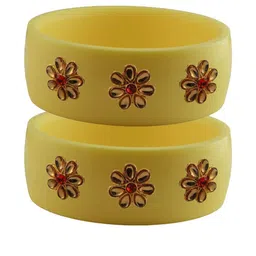 Vidhya Kangan Multi-Coloured Brass Bangles-image-93