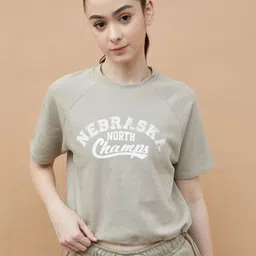 Kappa Women Typography Printed Applique T-shirt-picture-4