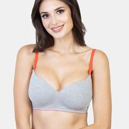 Envie Half Coverage Lightly Padded Non-Wired Demi Cup T-shirt Bra-image-98