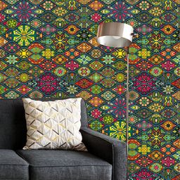 ArtzFolio Printed UV-Resistant Anti-Bacterial Vintage Floral & Mandala Peel & Stick Wallpaper-image-79