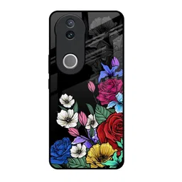 QRIOH Rose Flower Bunch Art Real Printed Vivo V50e 5G Impact Resistant Back Case-picture-29