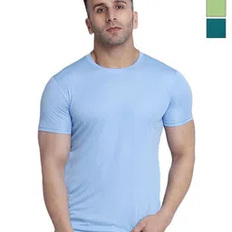 TQH Men Pack of 3 Dry Fit Solid Round Neck Slim Fit T-shirts-picture-34