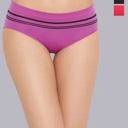 DressBerry Women Pack Of 3 Striped Mid Rise Seamless Basic BriefsDB_W_BF_D1009_05-B-picture-12