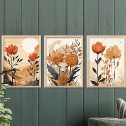 Floral Wall Art With Frame Home Decor Wall Painting For Living Room Office Bedroom-image-87