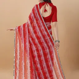 KALINI Sequin Embellished Pure Georgette Saree image 3