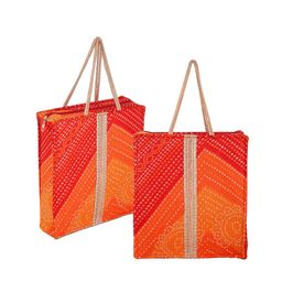 Kuber Industries Colourblocked Shopper Handheld Bag with Tasselled-1