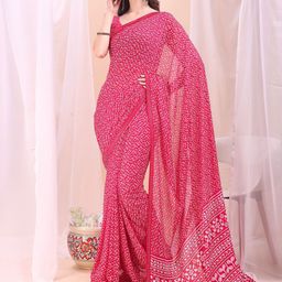 Leelavati Floral Printed Pure Chiffon Saree-image-34