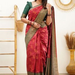 Areca Designer Zari Pure Silk Banarasi Saree-image-6