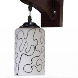 Somil Premium Designer Glass Wall / Night Lamp Elegant & Stylish Dcor Accent for Modern Interiors, Color- Black, White, Size:- 19 X 24 X 24 CM-image-46