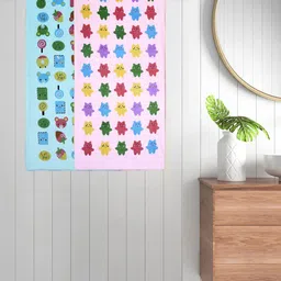 Myntra Elegant Homes Pink & Blue 2 Printed Cotton 420 GSM Bath Towel-picture-40
