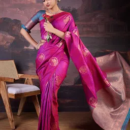 House of Pataudi Woven Design Banarasi Saree-17