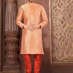 RANAK Men Printed Regular Kurta with Pyjamas-image-29
