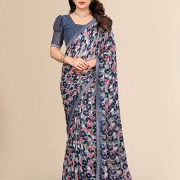 Moda Rapido Geometric Printed Beads and Stones Saree-image-83