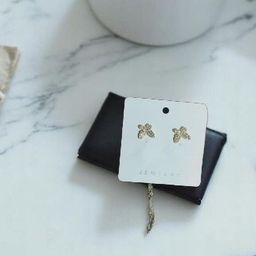 CIKIT Artificial Stones Studded And Beaded Butterfly Shaped Studs-image-97