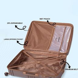it luggage IT luggageSet of 2 Brown Textured Soft-Sided Large Trolley Bag image 5