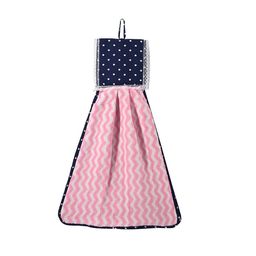 Kuber Industries Pink 6 Pcs Printed Microfiber Wash Basin Napkin Towel With Hanging Loops image 2