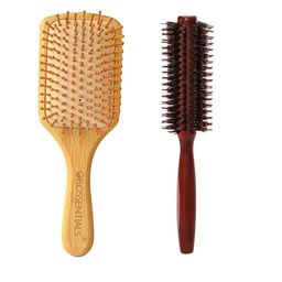 OROSSENTIALS Set Of 2 Wooden Hair Brush-81