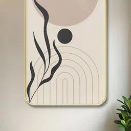 SAF Beige & Black Abstract Wood Wall Art-image-99