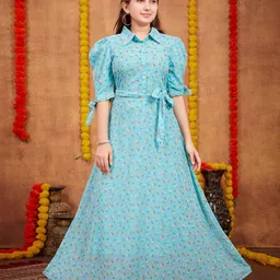 BAESD Print Georgette Maxi Dress-picture-17