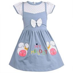 Wish Karo Girls Embroidered Cotton Fit & Flare Dress-image-96