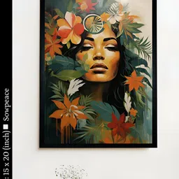 SOWPEACE Green & Yellow 1 Piece Canvas Floral and Botanical Wall Photographs-image-19