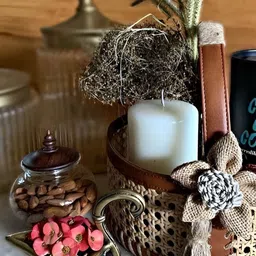 SMITAM LIFESTYLE Brown Natural Finish Multipurpose Basket-31
