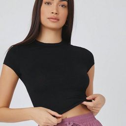 Mast & Harbour Extended Sleeves Crop Top-image-95