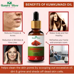 Nature Glow Herbal Set Of 2 Kumkumadi & Turmeric Essential Oils- 15ml Each image 5