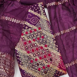 HMP Fashion Embroidered Unstitched Dress Material-image-15