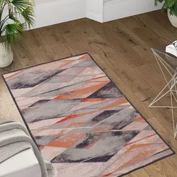 MODEFE Pink Abstract Anti-Skid Nylon Carpet-image-85