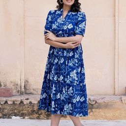 Krunal Raiyani Women Floral Printed Daily Flared Anarkali Kurta-picture-21