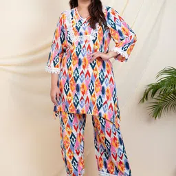vibes by deebaco DEEBACO Printed Tunic With Palazzo Co-Ords-picture-10
