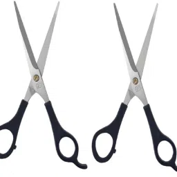 Hair Cutting Scissors for Men and Women Scissors for Moustache Trimming Curved Pack of 2 pcs Scissors-image-84