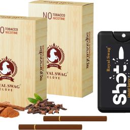 Herbal Cigarettes (Tobacco/Nicotine Free) Clove Flavour 20 Sticks With 20ML Shot Smoking Cessations-image-2