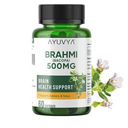 Ayuvya Brahmi Capsules For Memory Booster - 60 Capsules-image-56