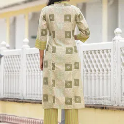 Juniper Floral Printed Regular Sequinned Straight Kurta with Trousers & Dupatta image 4